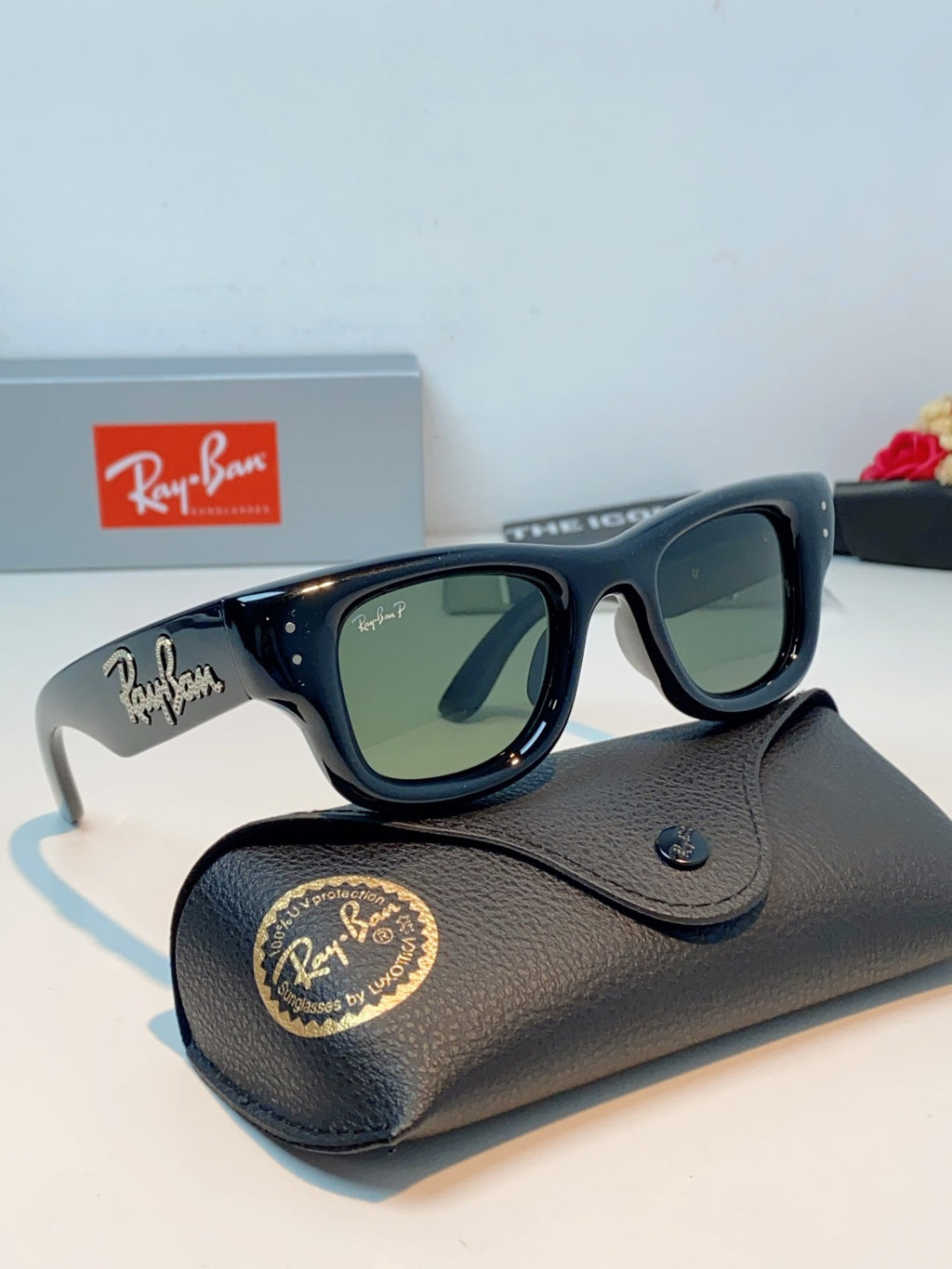 Ray-Ban Square Black Lens Sunglasses for Men & Women - 488216 - detail image 10