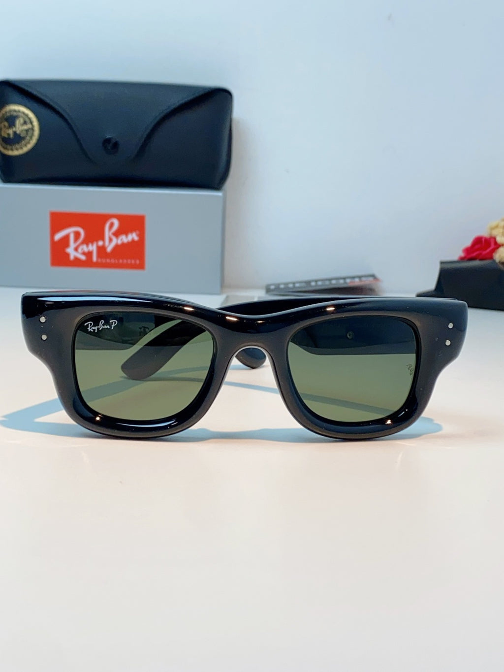 Ray-Ban Square Black Lens Sunglasses for Men & Women - 488216 - detail image 2
