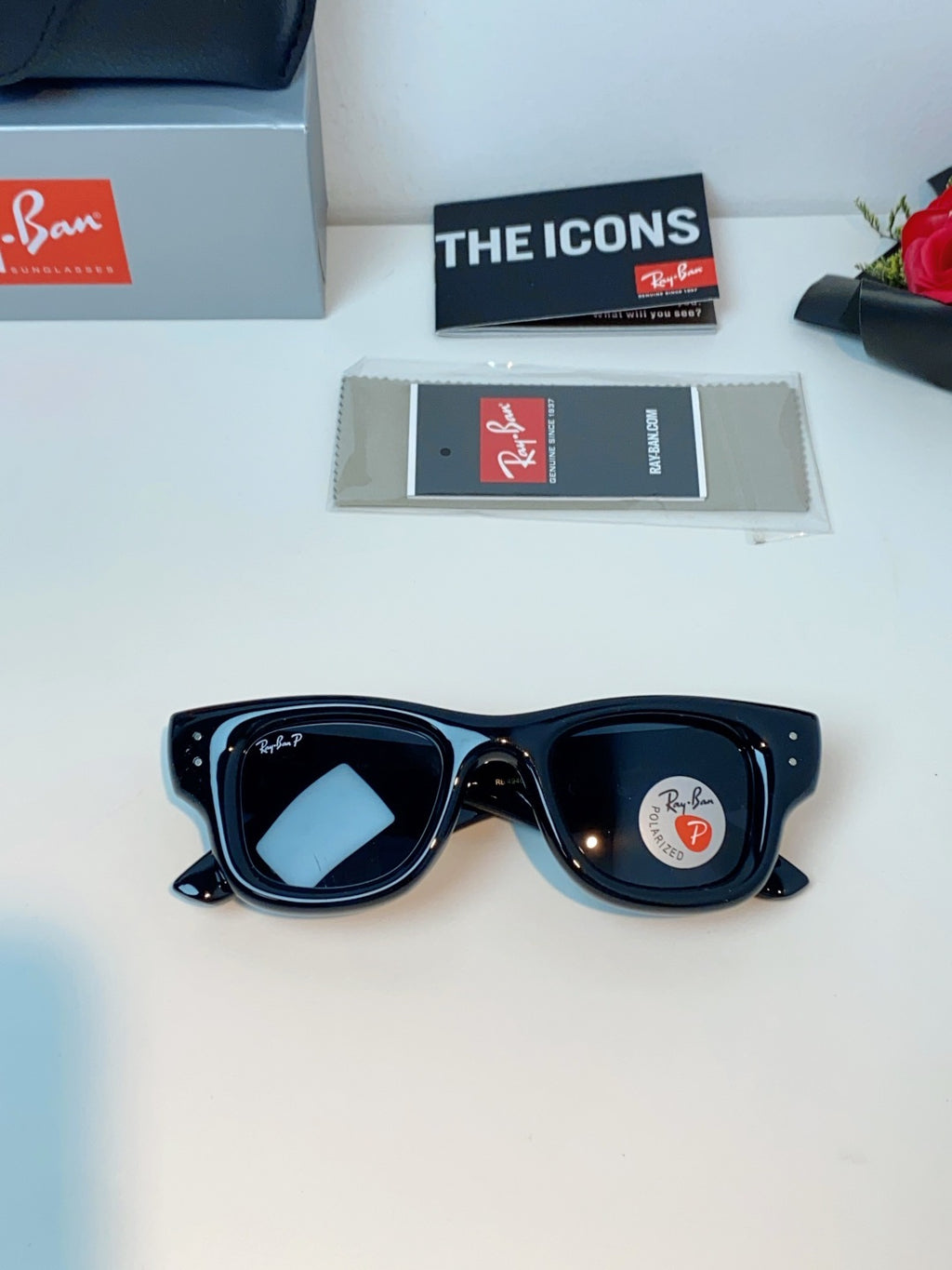 Ray-Ban Square Black Lens Sunglasses for Men & Women - detail image 10