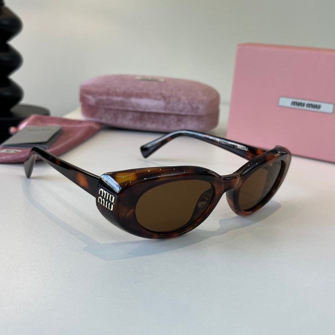 Miu Miu Cat-Eye Black Lens Sunglasses for Men & Women - 449672