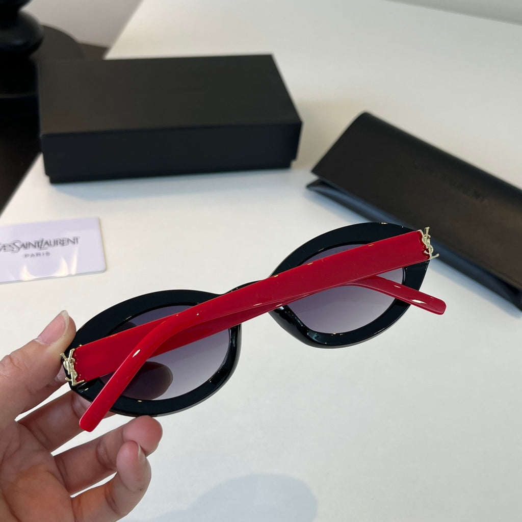 Saint Laurent Cat-Eye Silver Lens Sunglasses for Men & Women - 398794 - detail image 7