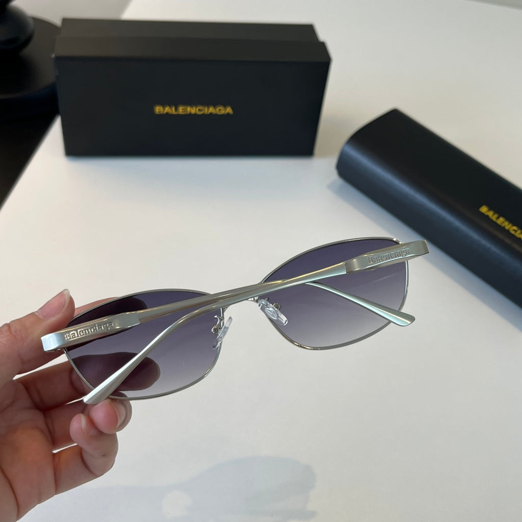 Balenciaga Rectangular Silver Lens Sunglasses for Men & Women - 358636 - detail image 7
