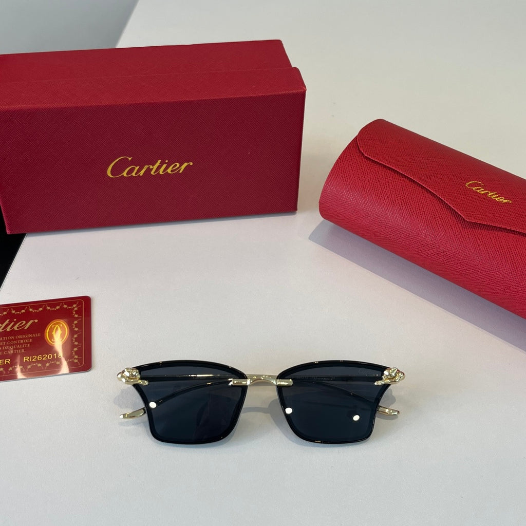 Cartier Lightweight Metal Rimless Silver Lens Sunglasses for Men & Wo - 487326 - detail image 5