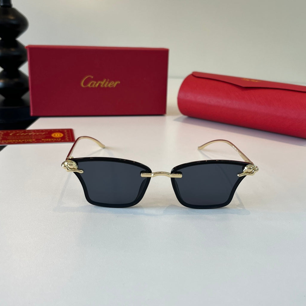 Cartier Lightweight Metal Rimless Silver Lens Sunglasses for Men & Wo - 487326 - detail image 2