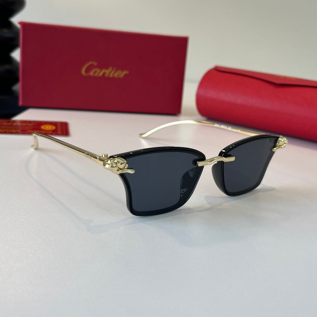 Cartier Lightweight Metal Rimless Silver Lens Sunglasses for Men & Wo - 487326