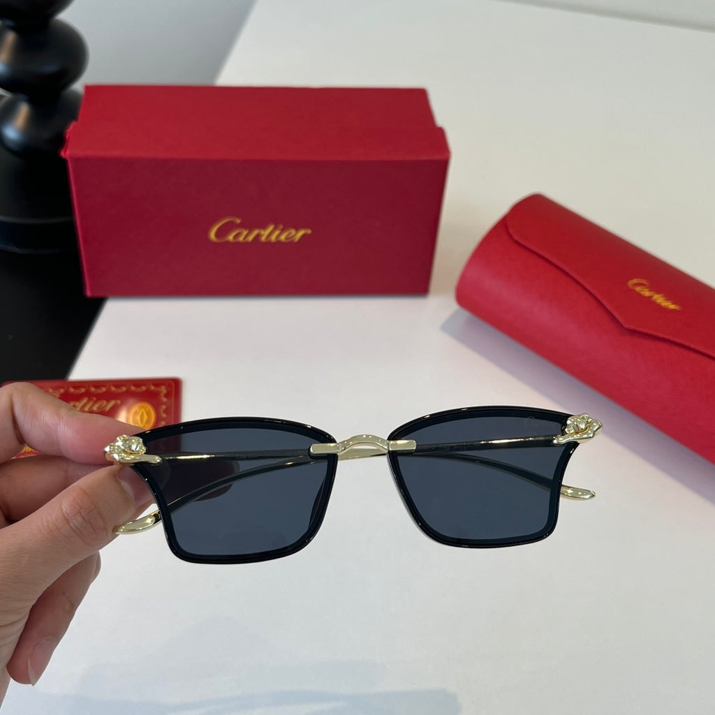 Cartier Lightweight Metal Rimless Silver Lens Sunglasses for Men & Wo - 487326 - detail image 4