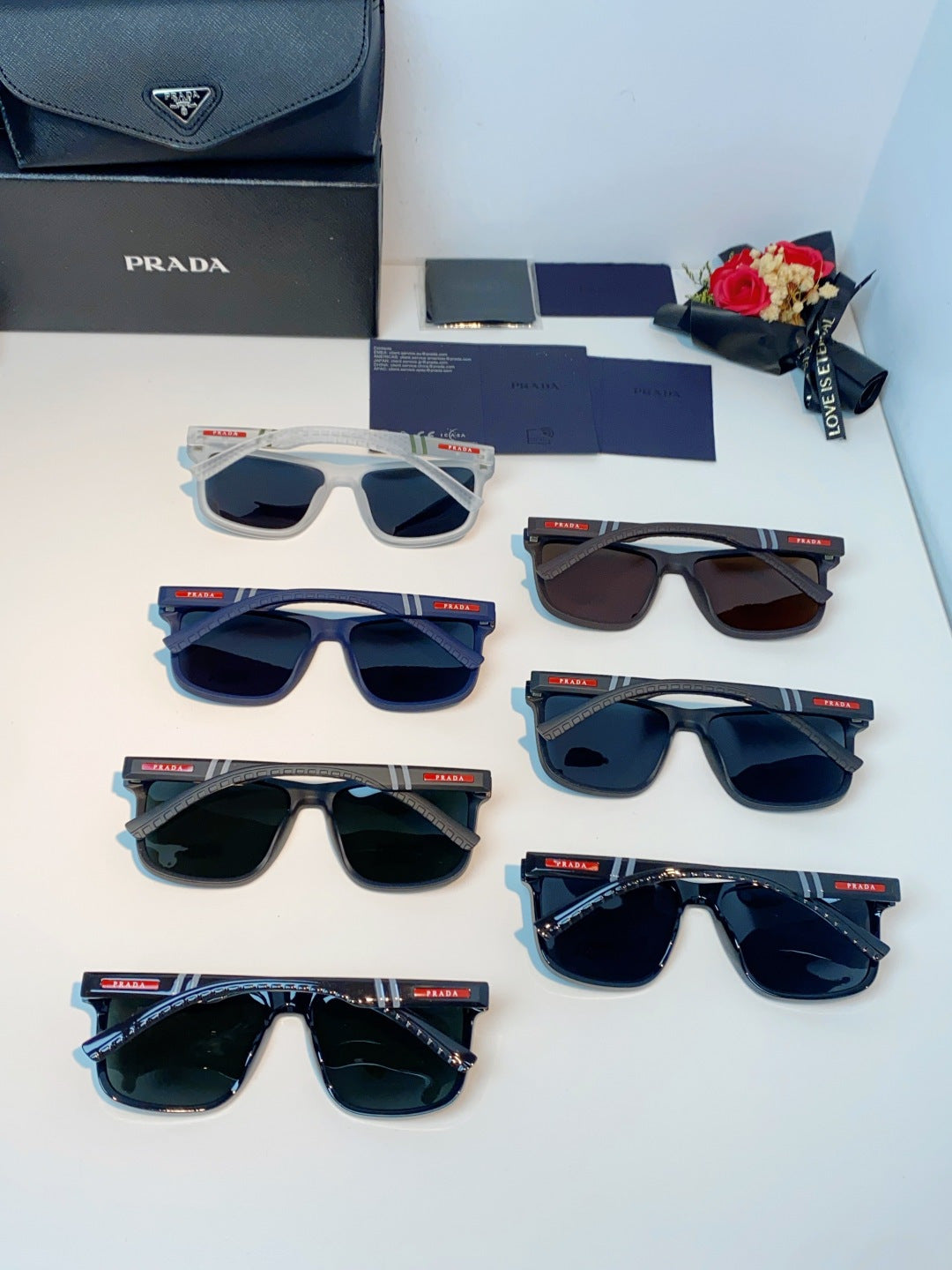Prada Polarized Fashion Blue Lens Sunglasses for Men - detail image 11