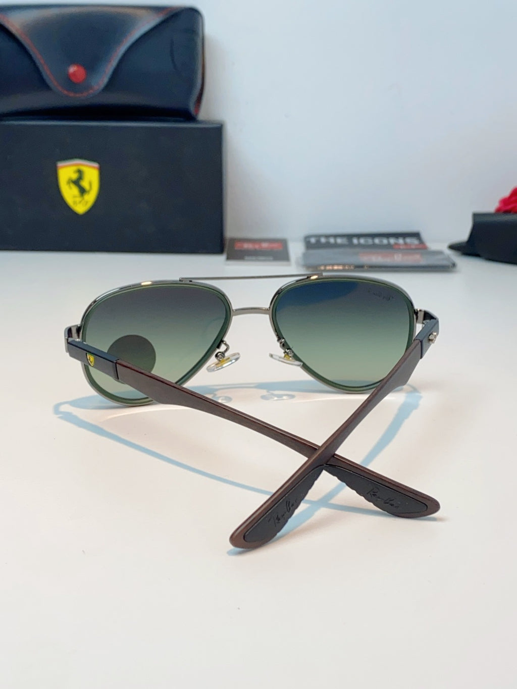 Ray-Ban RB5602 Polarized Metal Aviator Gray Lens Sunglasses for Men & - 358984 - detail image 3