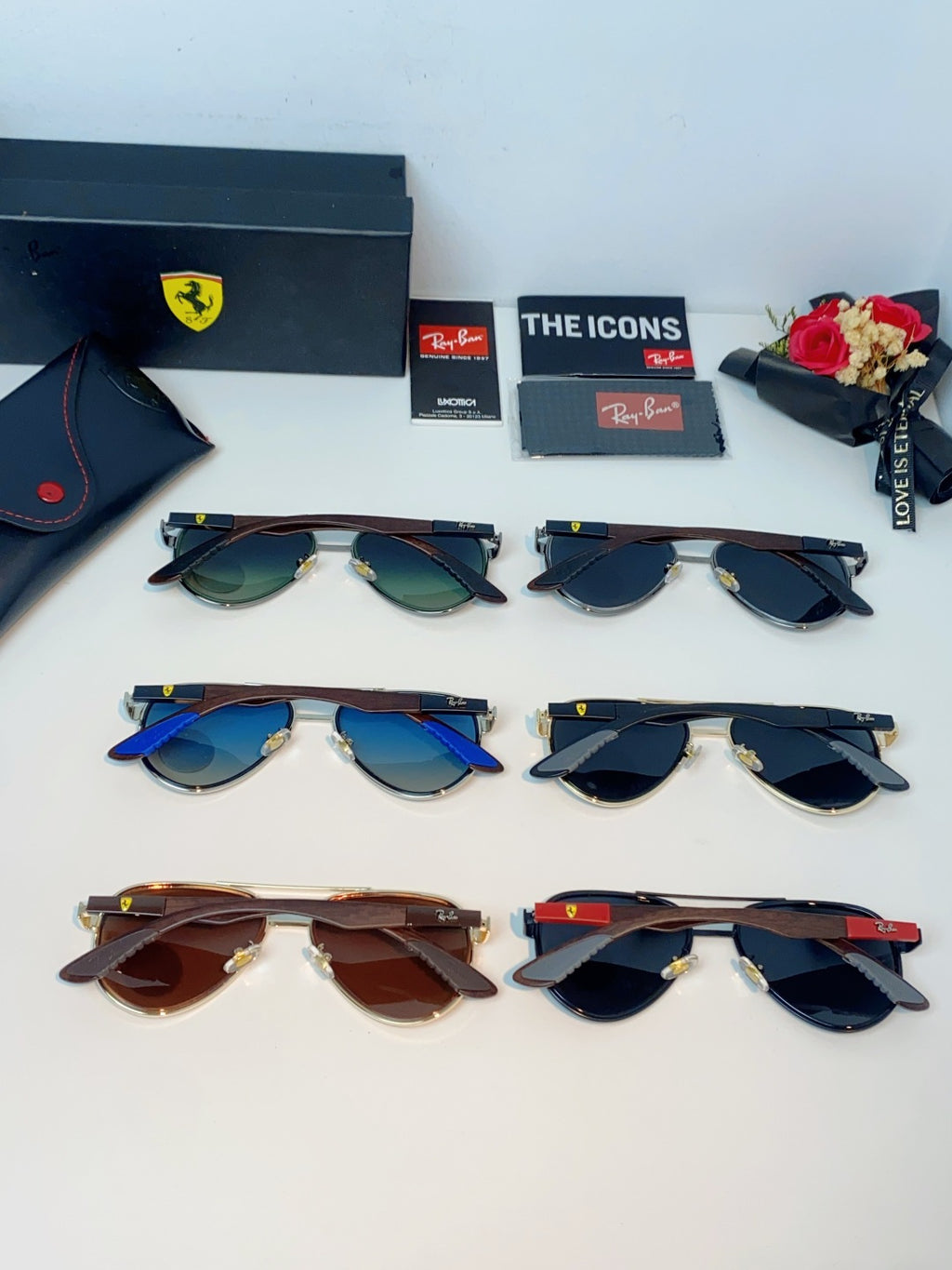 Ray-Ban RB5602 Polarized Metal Aviator Gray Lens Sunglasses for Men & Women - detail image 12