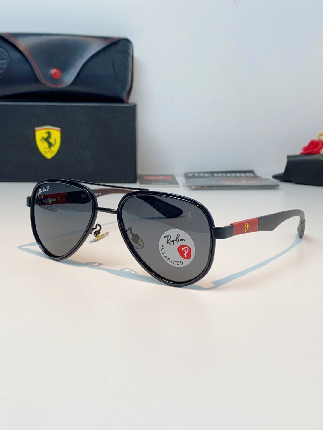 Ray-Ban RB5602 Polarized Metal Aviator Gray Lens Sunglasses for Men & Women