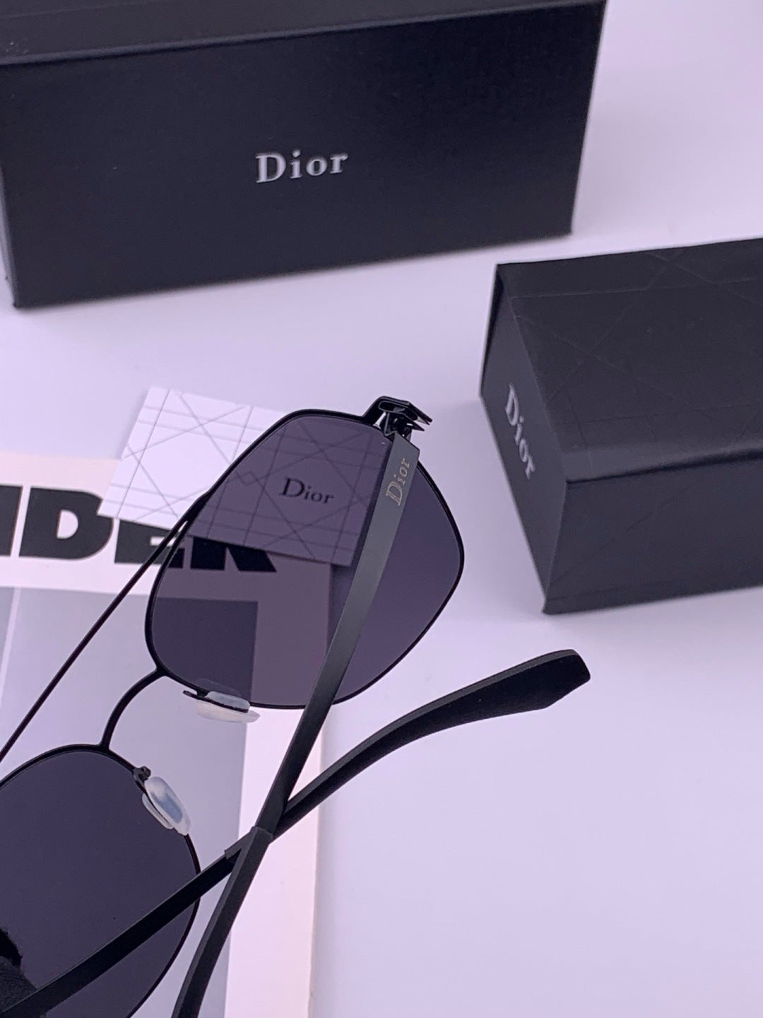 Dior Oversized Orange Lens Sunglasses for Men & Women - 358174 - detail image 4