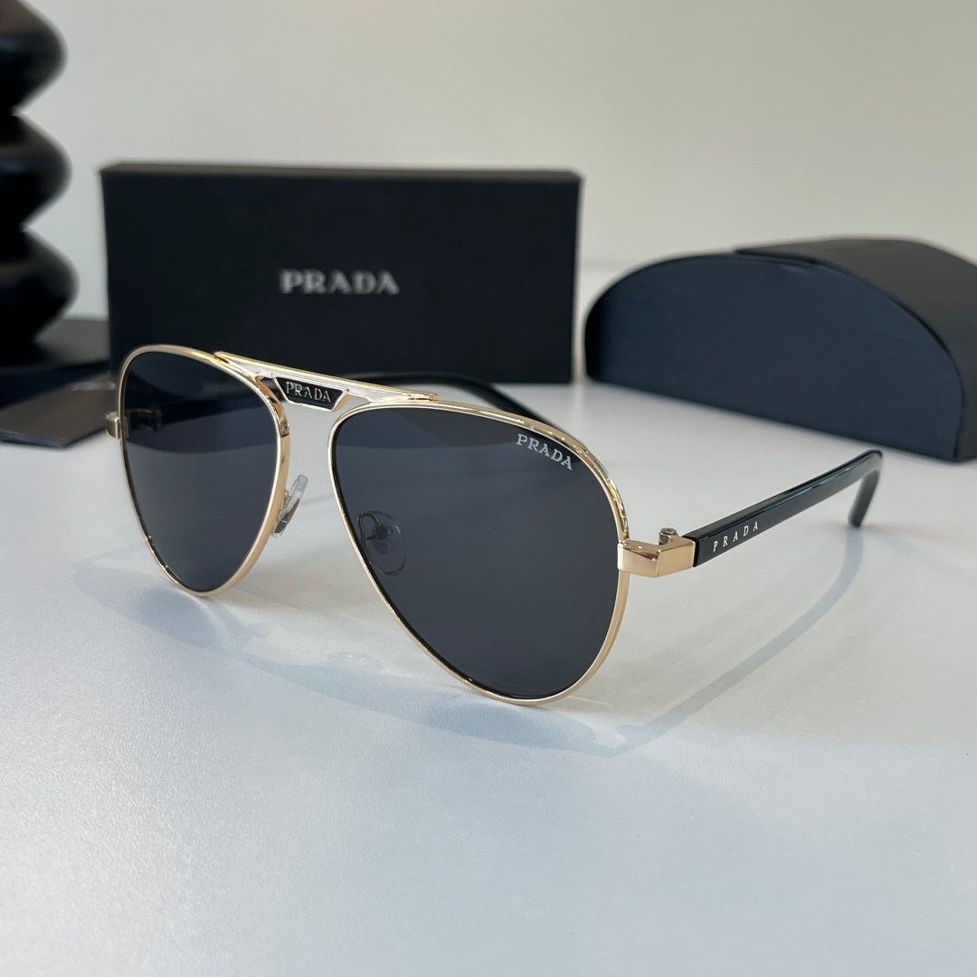 Prada Metal Aviator Silver Lens Sunglasses for Men & Women - 382573 - detail image 3