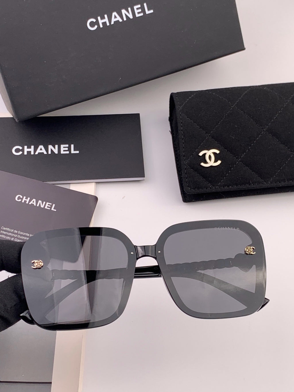 Chanel CH3787 Polarized Round Black Lens Sunglasses for Women - 358139 - detail image 2