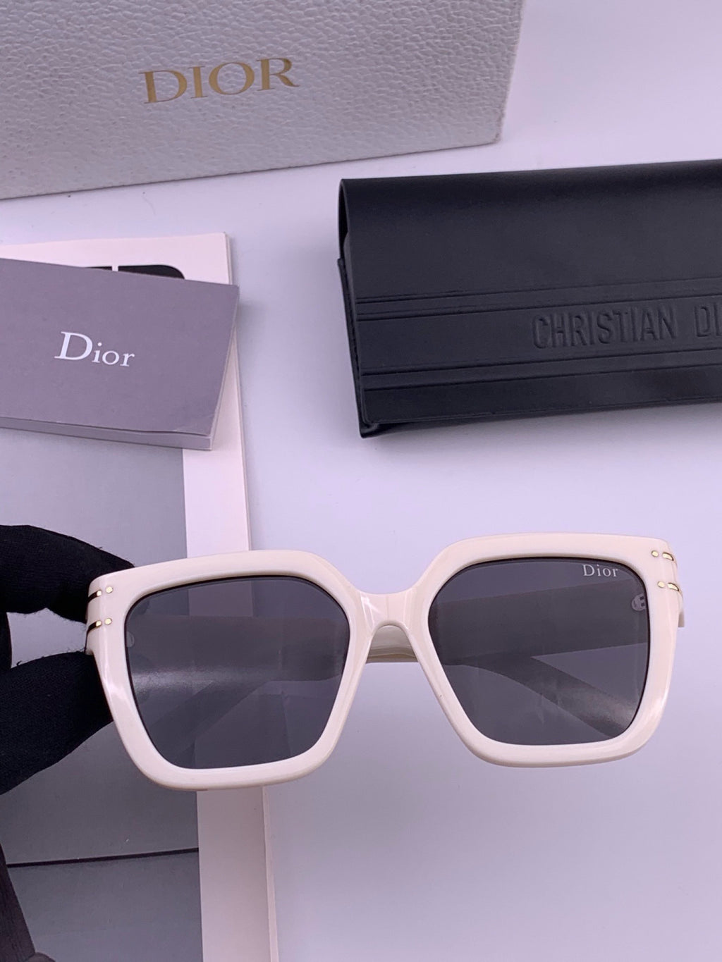 Dior CD9990 Polarized Square Black Lens Sunglasses for Women - 358169 - detail image 2