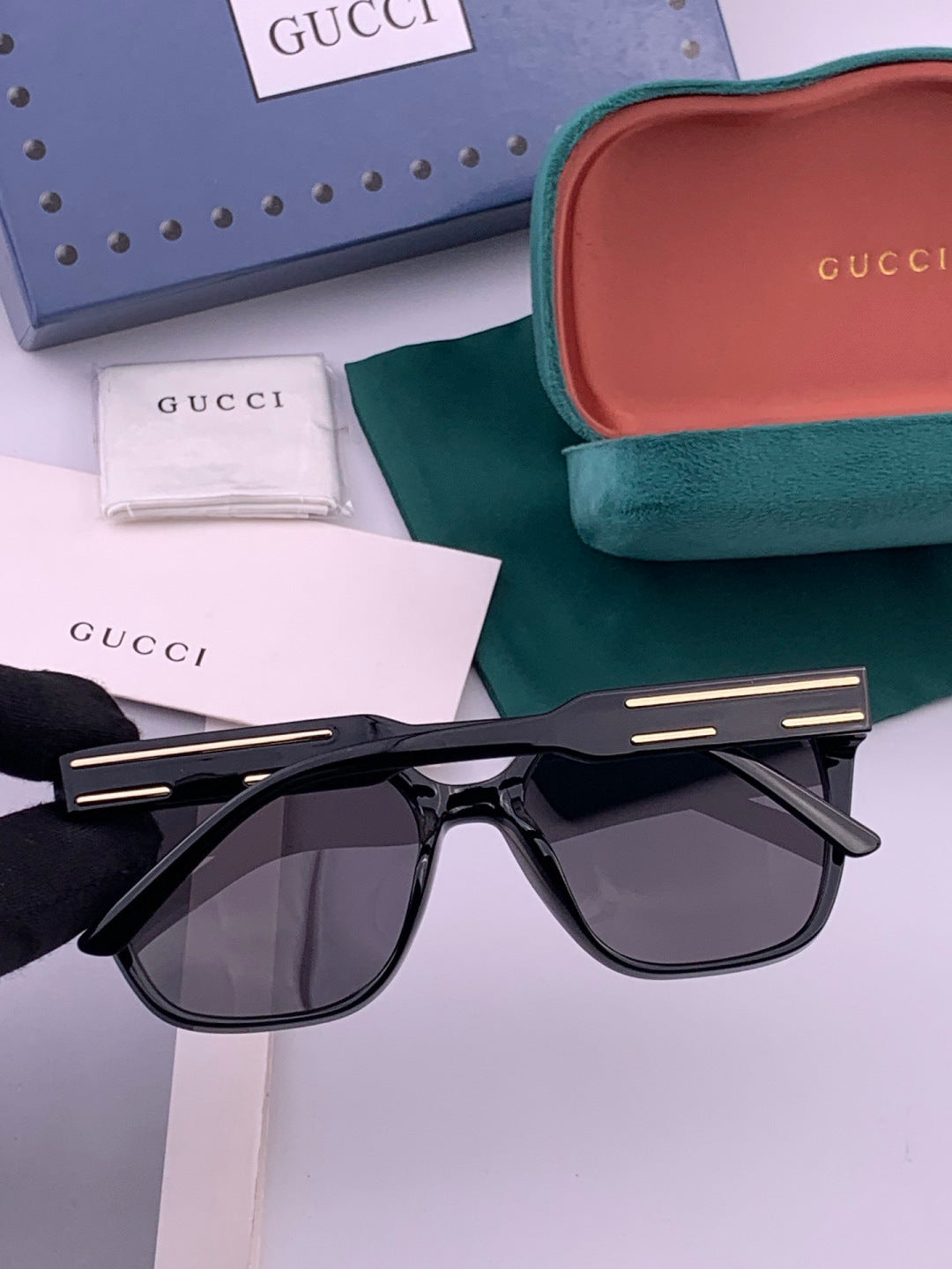 Gucci G0756 Polarized Square Black Lens Sunglasses for Men & Women - 357910 - detail image 7