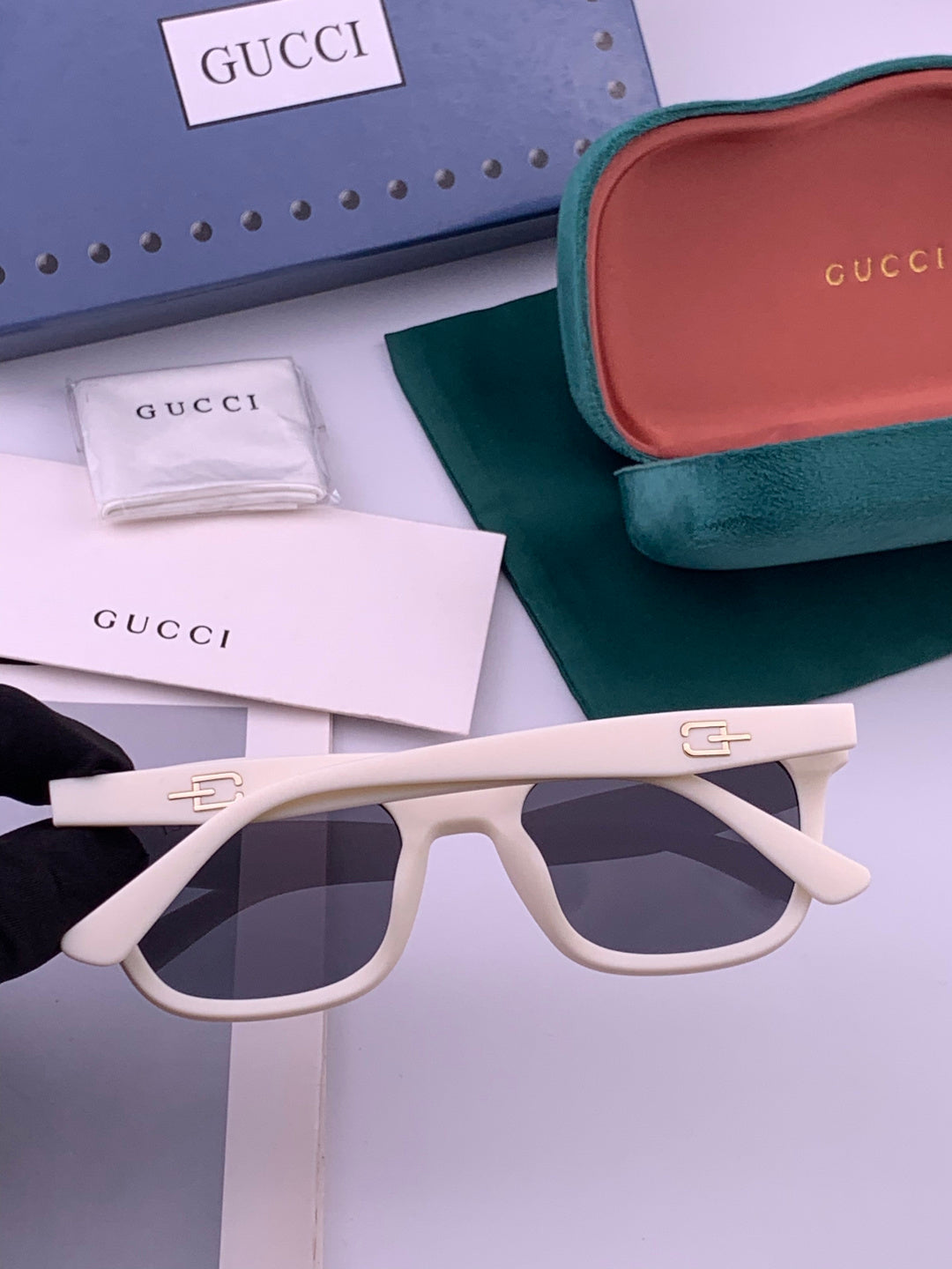 Gucci G5108 Polarized Square Black Lens Sunglasses for Women - 357930 - detail image 6