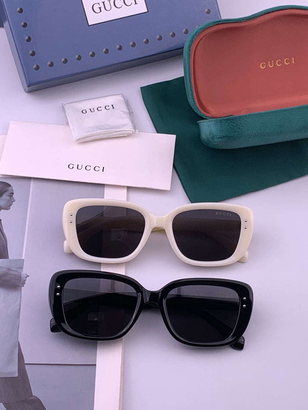 Gucci G5906 Polarized Square Black Lens Sunglasses for Men & Women - 357893 - detail image 8