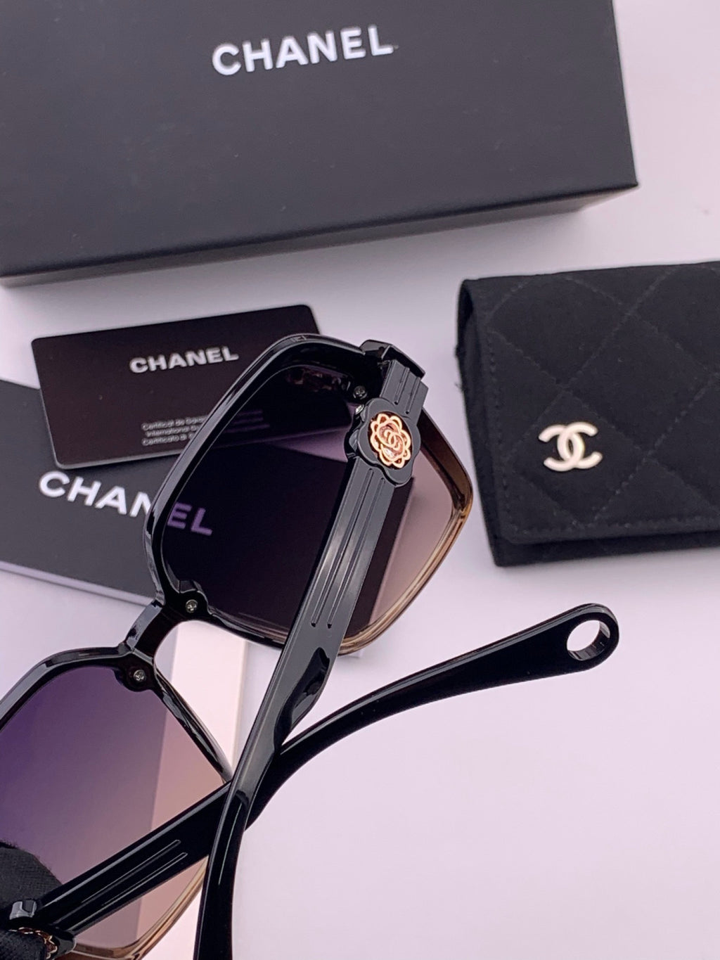 Chanel CH9788 Polarized Oversized Black Lens Sunglasses for Men & Wom - 357980 - detail image 5