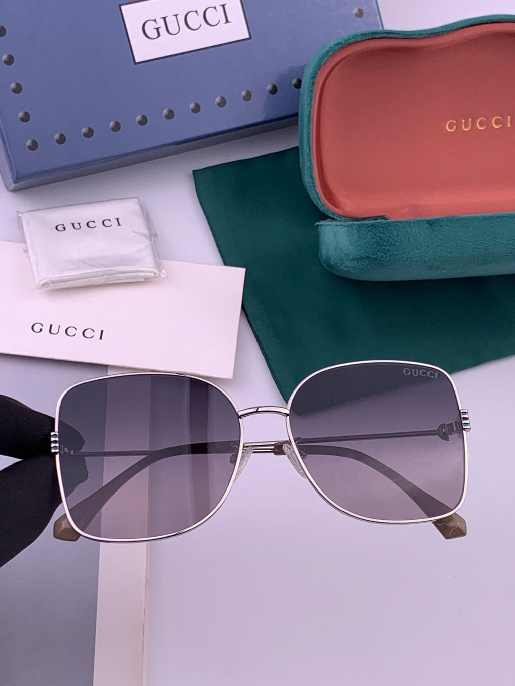 Gucci G2330 Polarized Round Black Lens Sunglasses for Women - 357883
