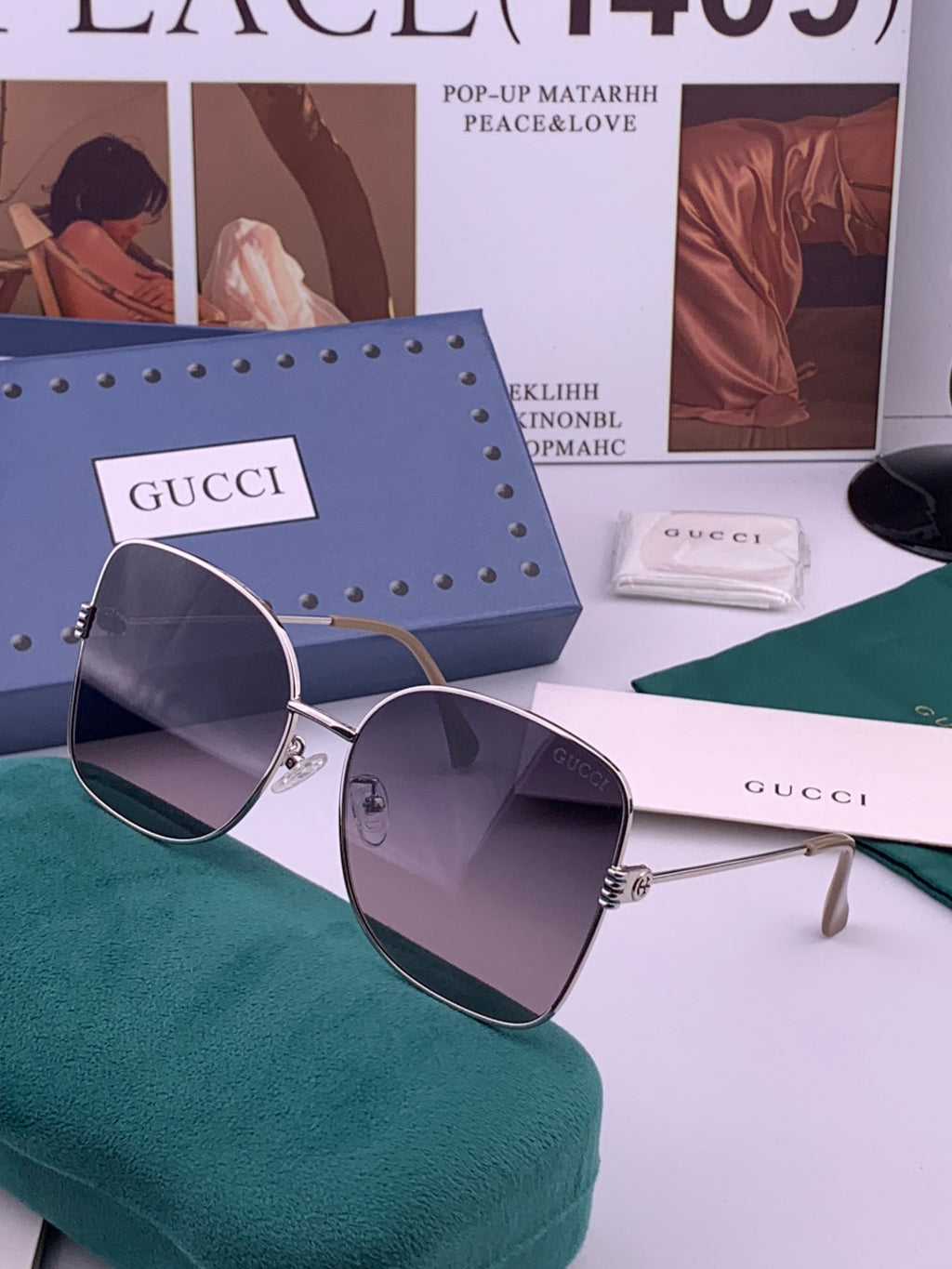 Gucci G2330 Polarized Round Black Lens Sunglasses for Women - 357883 - detail image 2