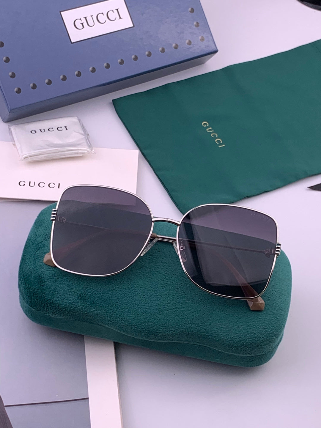 Gucci G2330 Polarized Round Black Lens Sunglasses for Women - 357883 - detail image 6