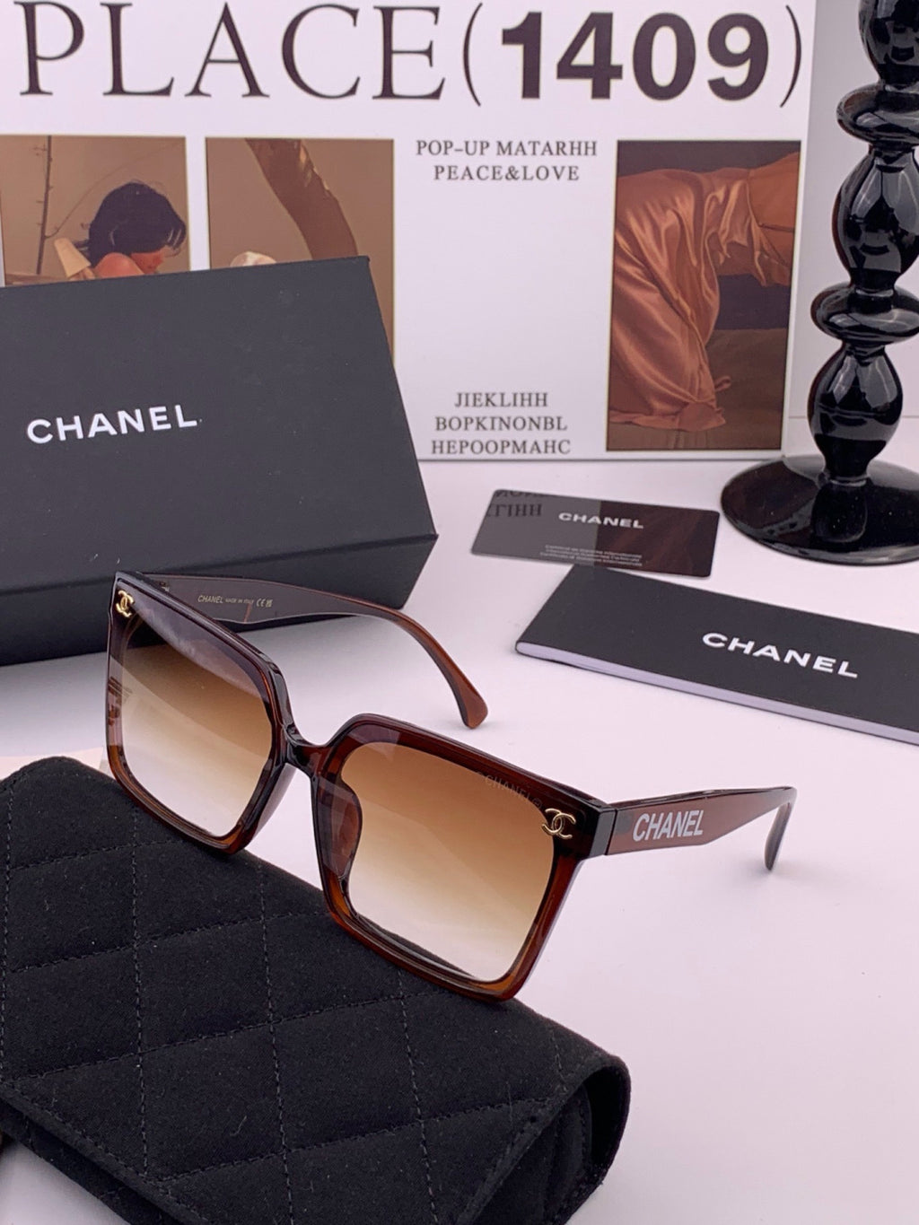 Chanel CH86901 Square Brown Lens Sunglasses for Men & Women - 358057 - detail image 4