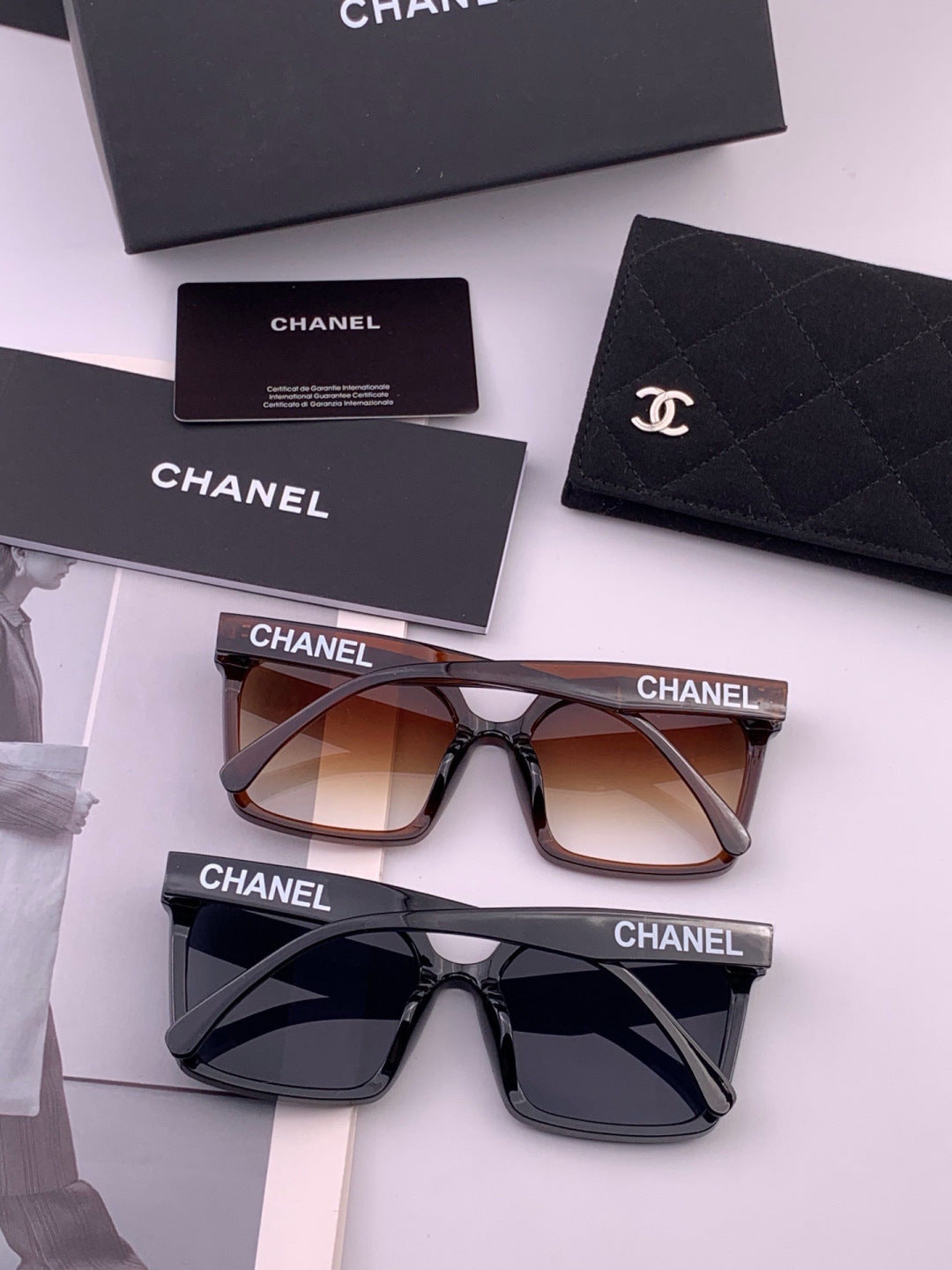 Chanel CH86901 Square Brown Lens Sunglasses for Men & Women - 358057 - detail image 6