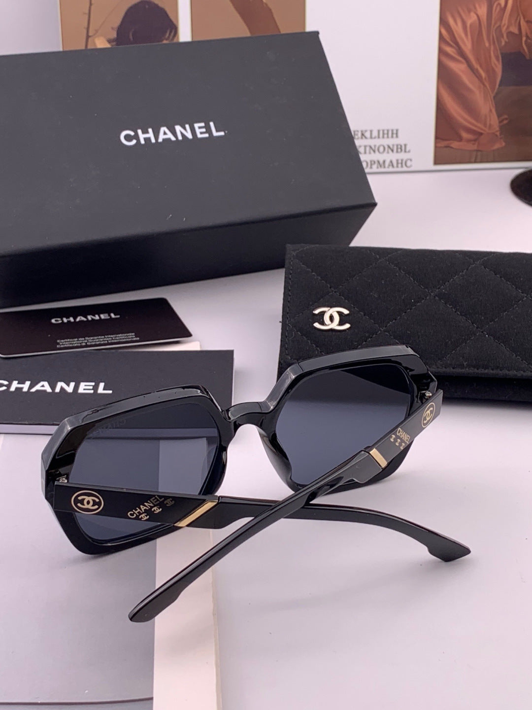 Chanel CH84022 Oversized Gold Lens Sunglasses for Men & Women - 358059 - detail image 3