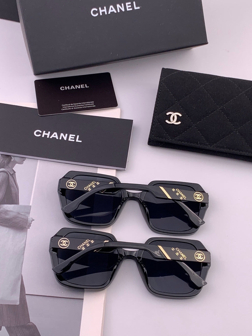 Chanel CH84022 Oversized Gold Lens Sunglasses for Men & Women - 358059 - detail image 5