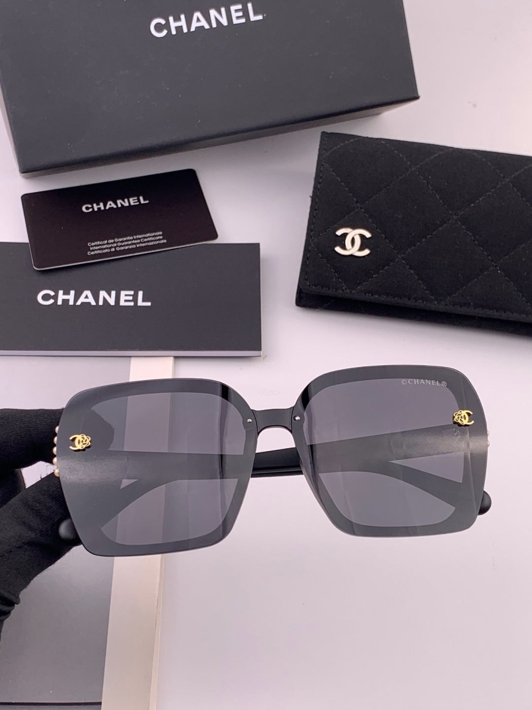 Chanel CH6994 Polarized Oversized Gold Lens Sunglasses for Men & Wome - 358061