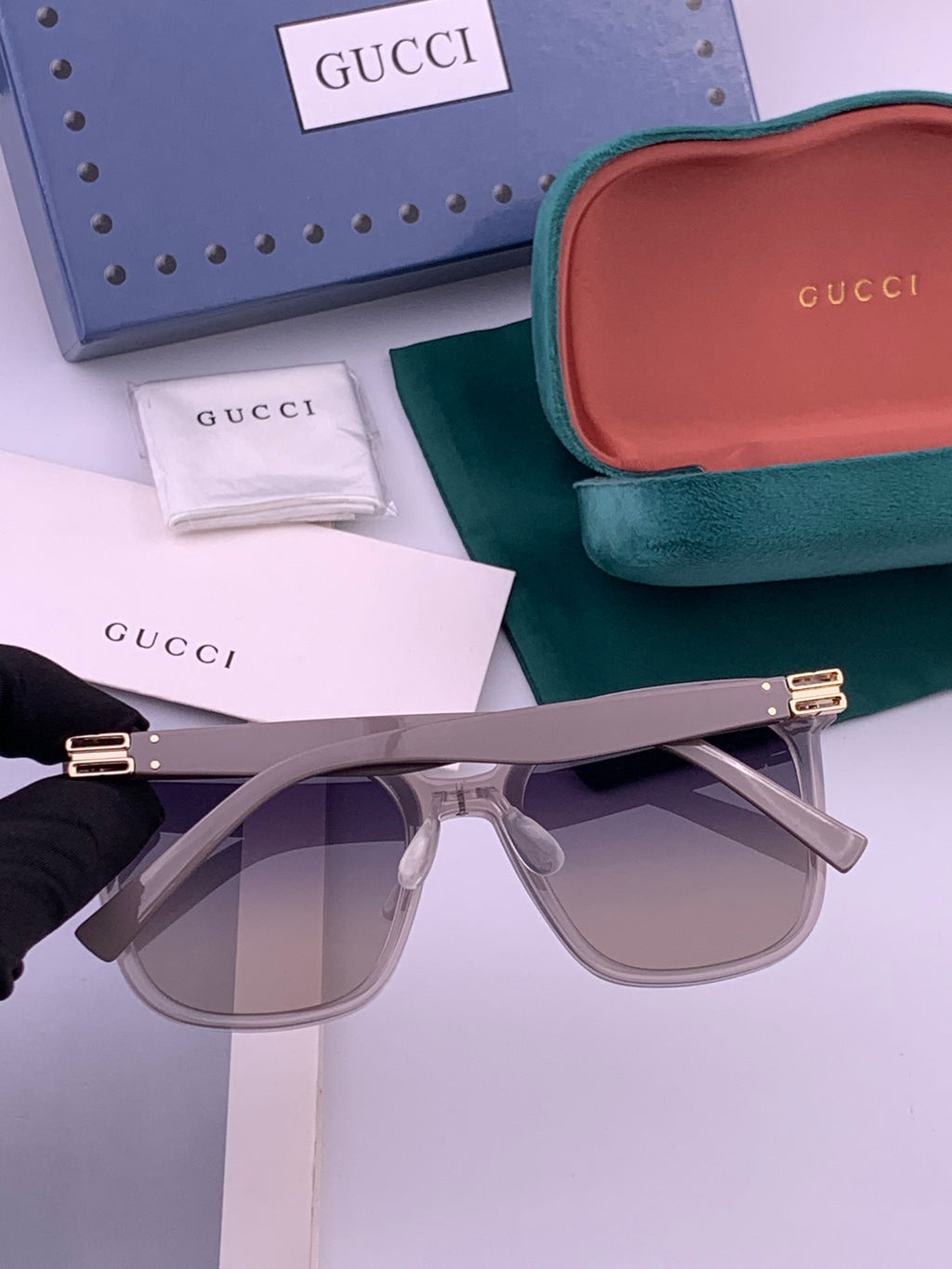 Gucci G60 Polarized Square Brown Lens Sunglasses for Men & Women - 357855 - detail image 4