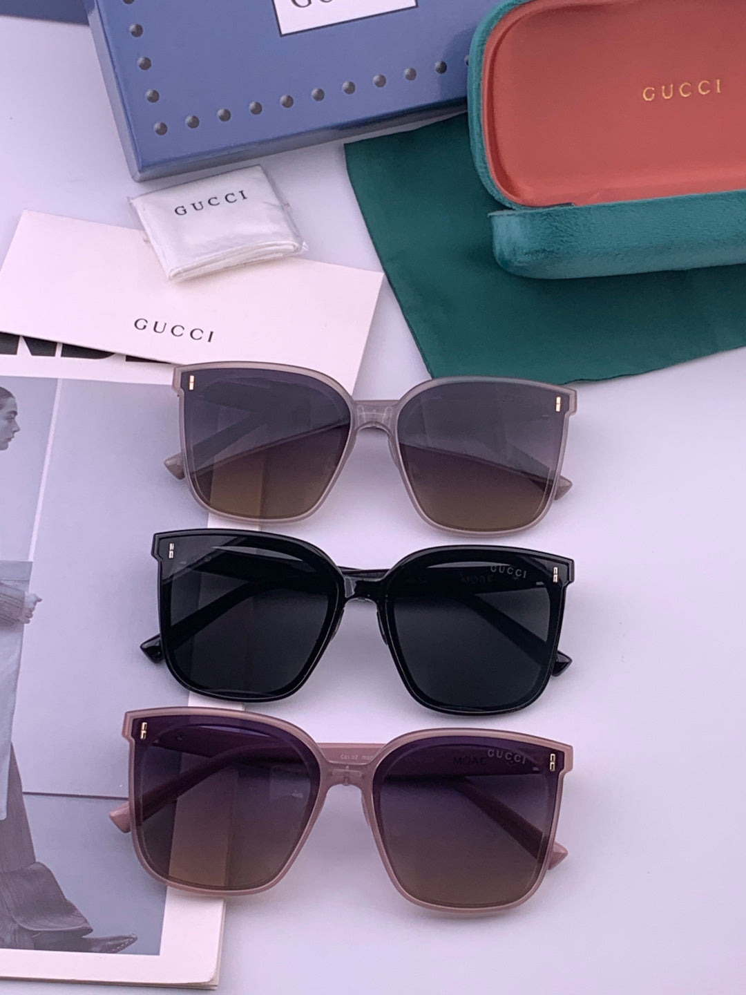 Gucci G60 Polarized Square Brown Lens Sunglasses for Men & Women - 357855 - detail image 7