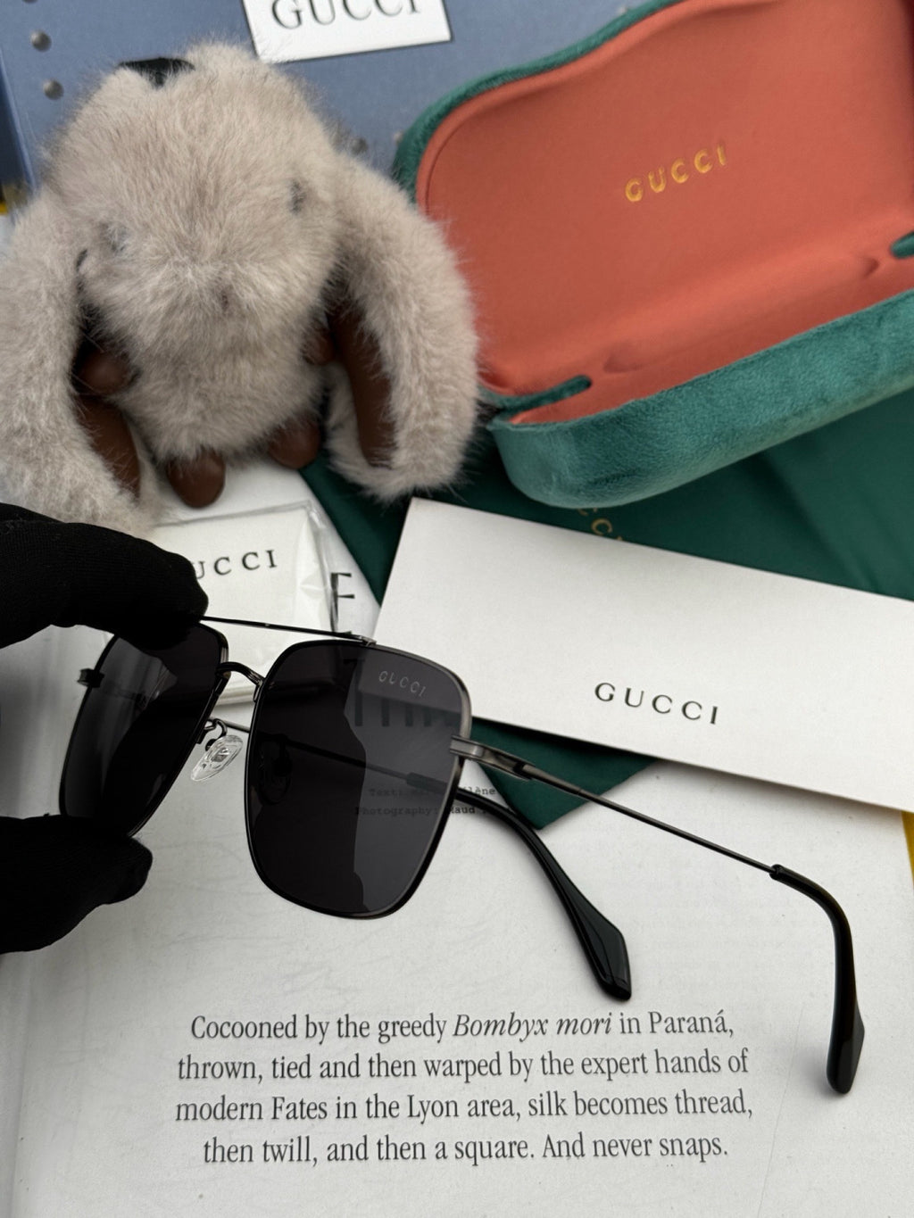 Gucci G4203 Polarized Aviator Gold Lens Sunglasses for Men & Women - 357859 - detail image 4