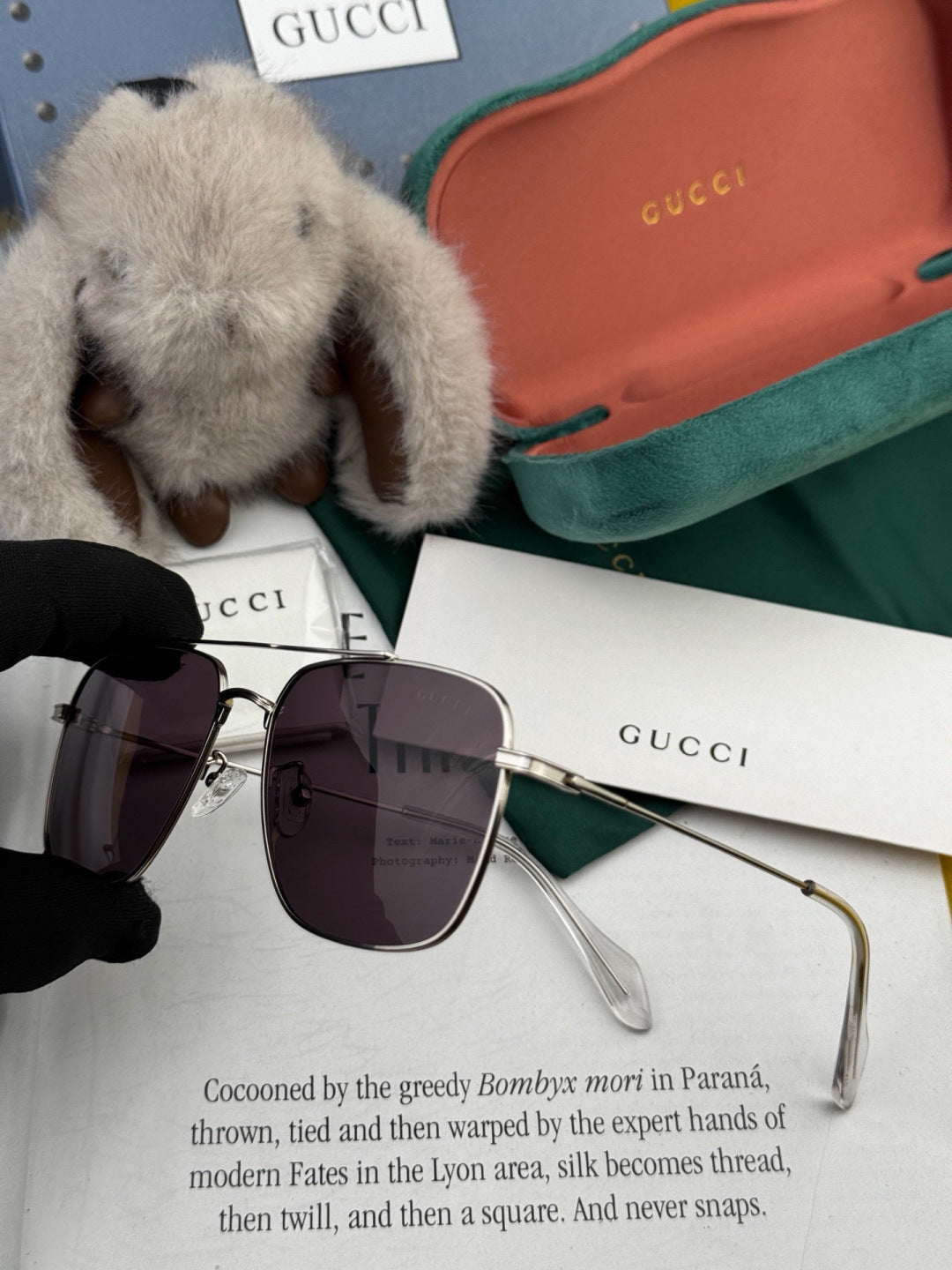 Gucci G4203 Polarized Aviator Gold Lens Sunglasses for Men & Women - 357859 - detail image 5