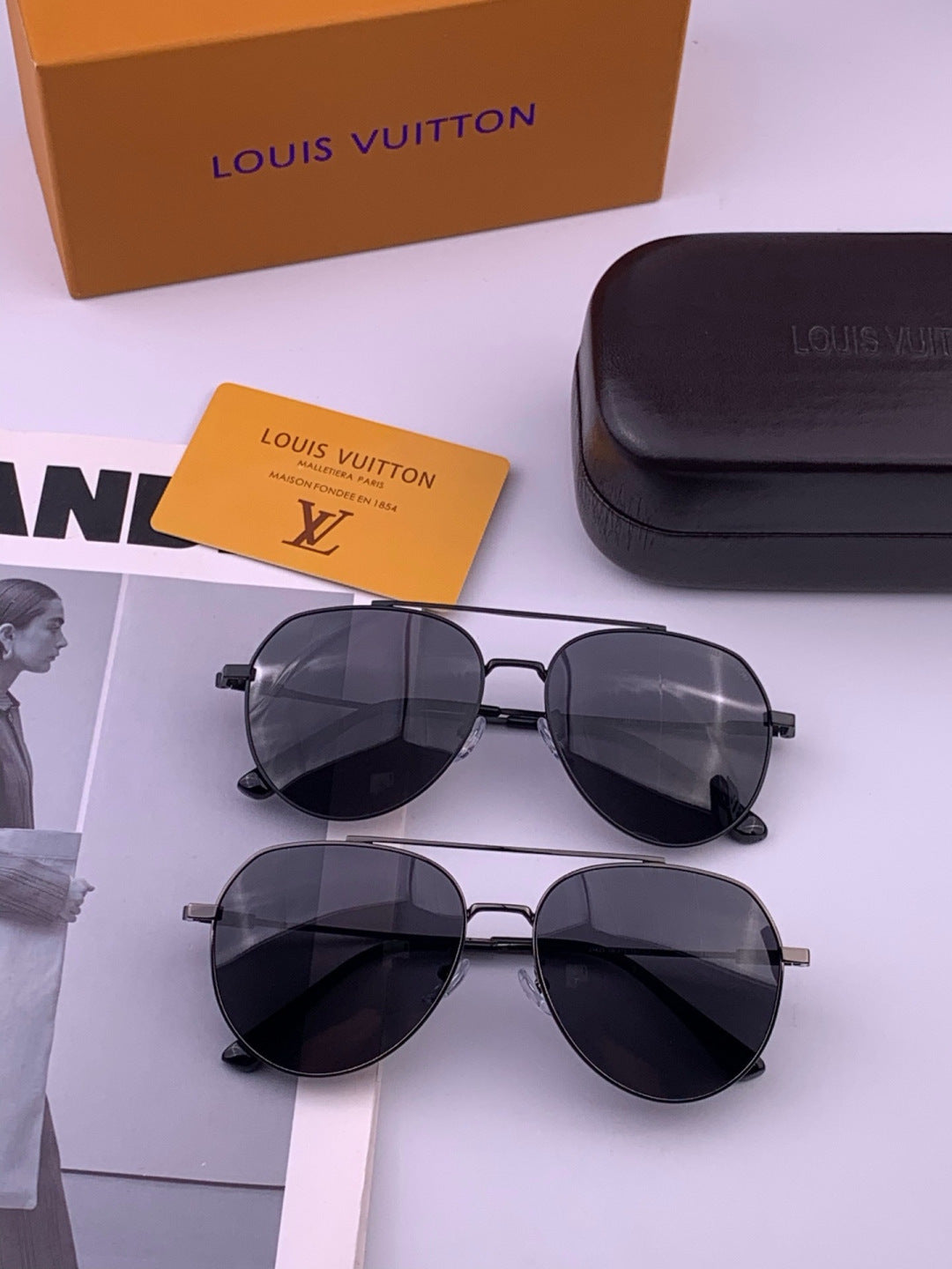 Louis Vuitton L5342 Polarized Aviator Black Lens Sunglasses for Men & - 357626 - detail image 8
