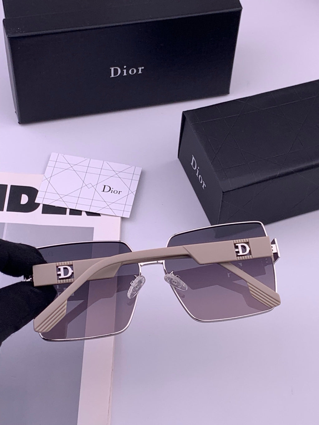 Dior CD1190 Square Brown Lens Sunglasses for Women - 358238 - detail image 5