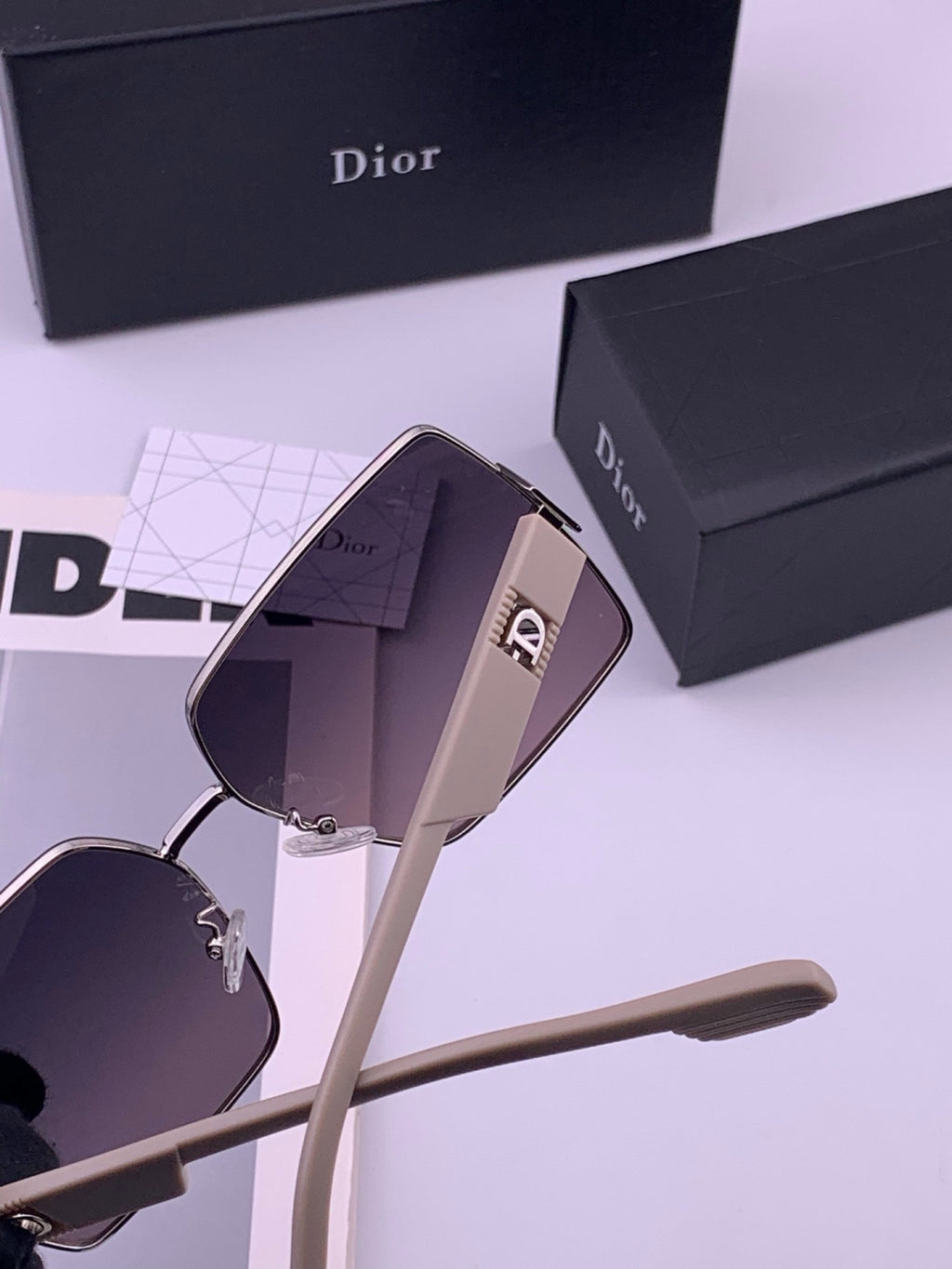 Dior CD1190 Square Brown Lens Sunglasses for Women - 358238 - detail image 6
