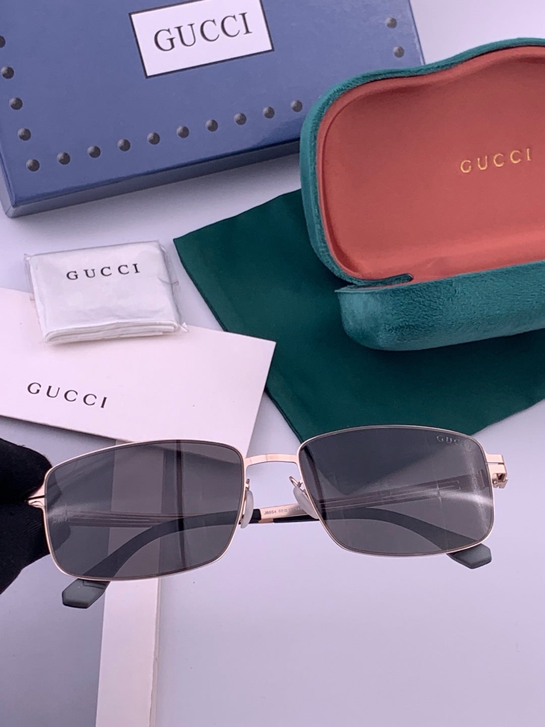 Gucci G4805 Polarized Aviator Black Lens Sunglasses for Men - 357827