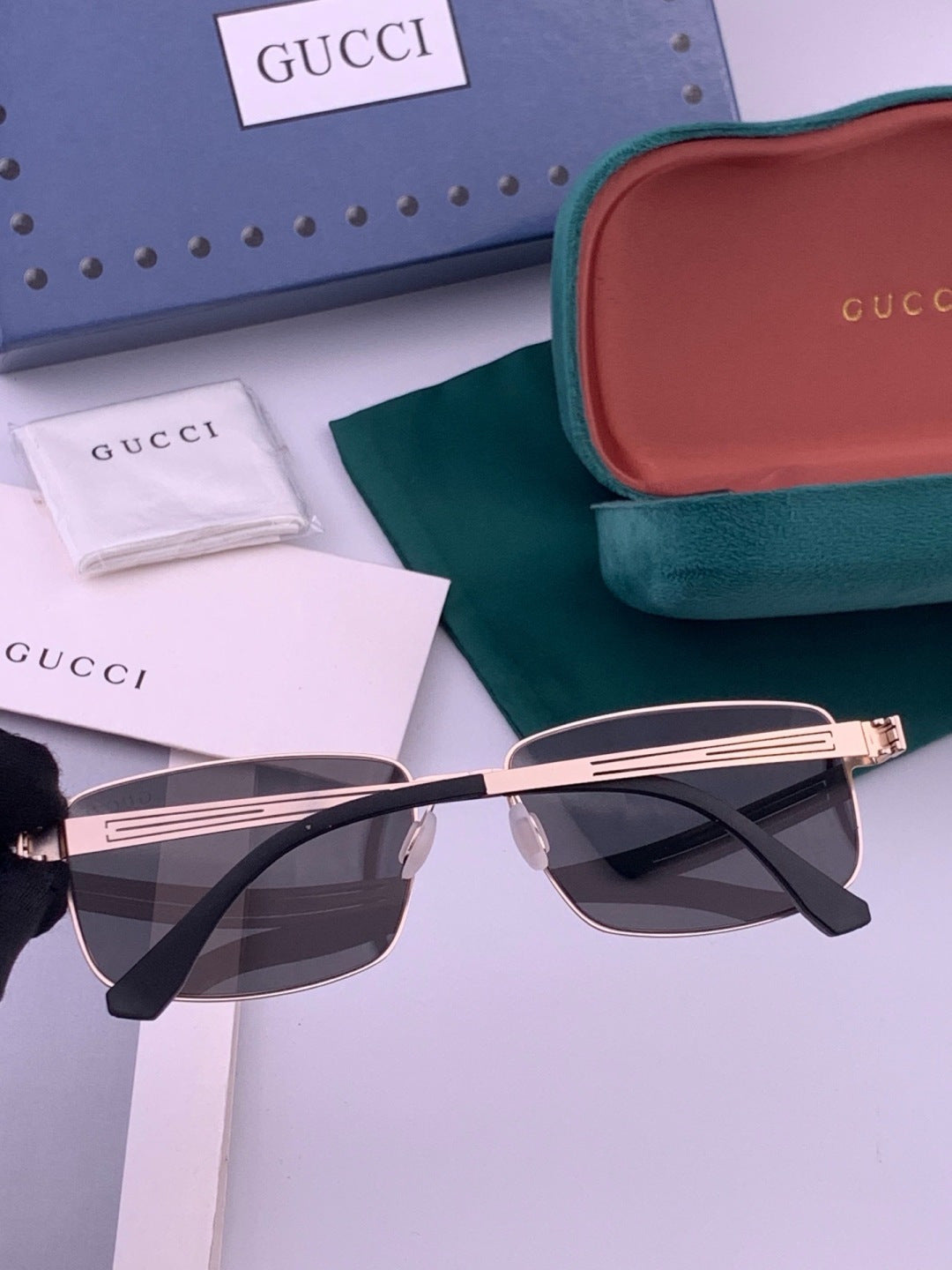 Gucci G4805 Polarized Aviator Black Lens Sunglasses for Men - 357827 - detail image 4