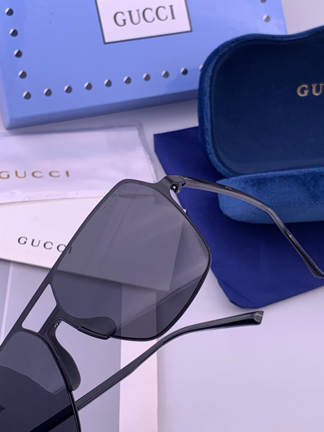 Gucci G11803 Polarized Aviator Orange Lens Sunglasses for Men - 357832 - detail image 3