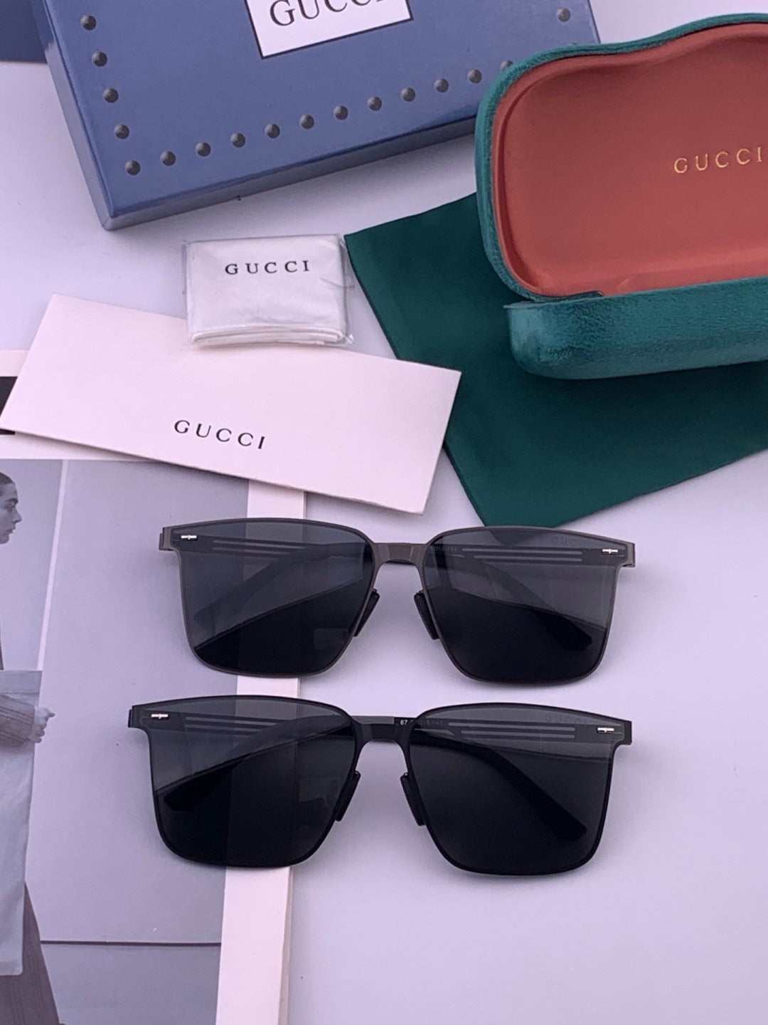 Gucci G176 Polarized Aviator Gold Lens Sunglasses for Men - 357844 - detail image 8