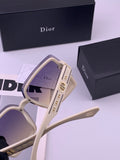 Dior CD2590 Polarized Square Red Lens Sunglasses for Women - 358219