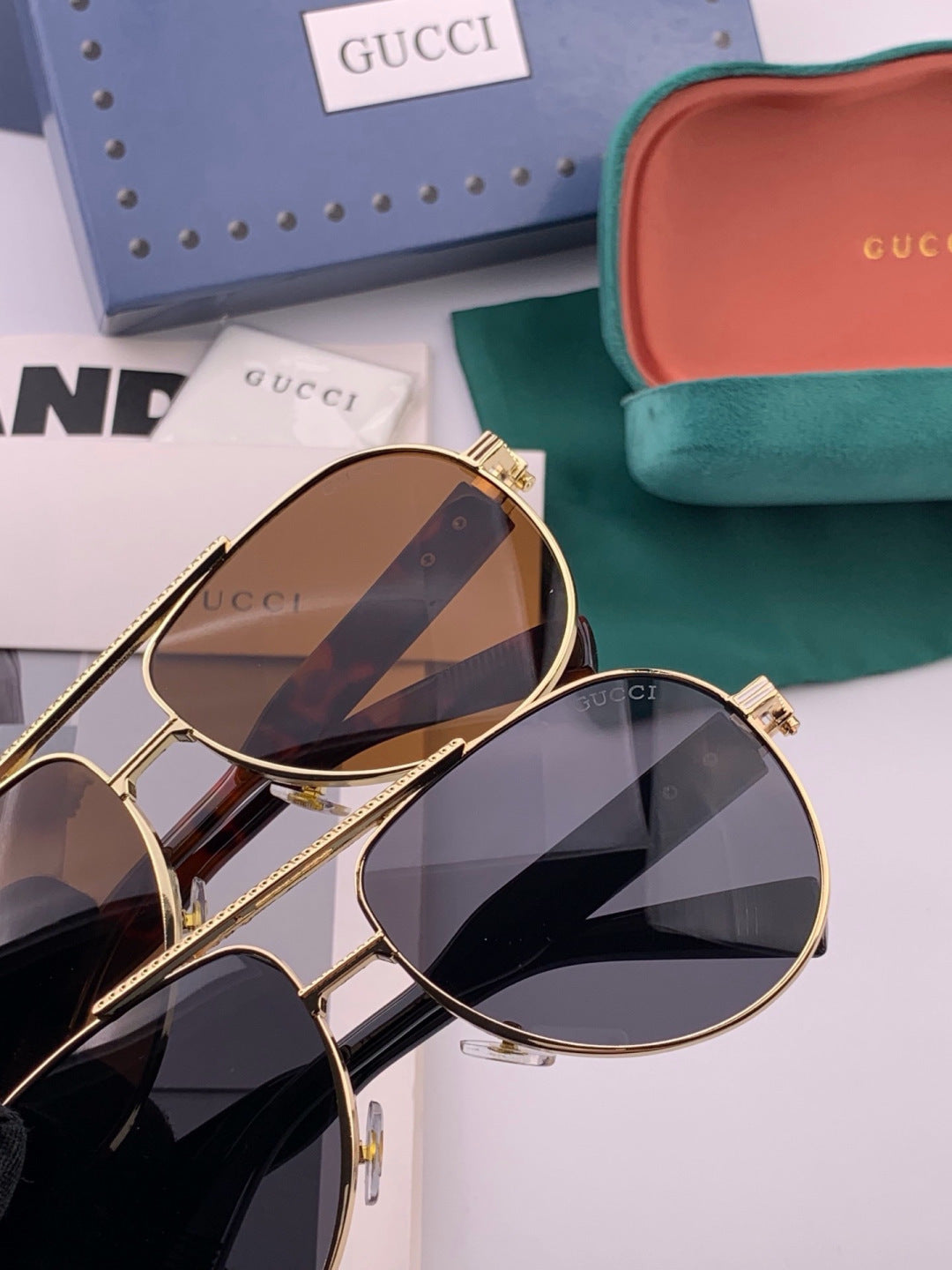 Gucci G08893 Aviator Black Lens Sunglasses for Men & Women - 357809 - detail image 3