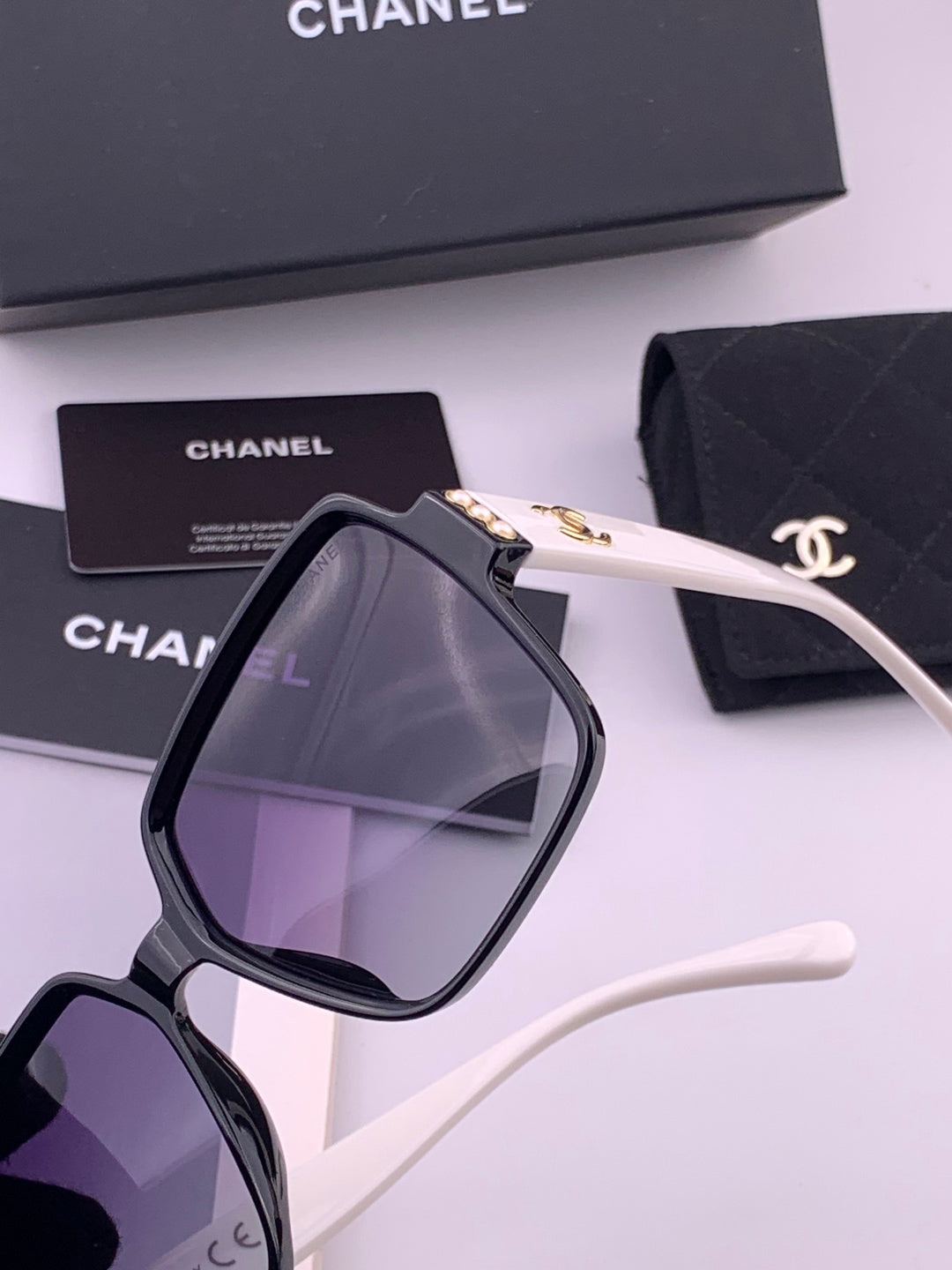 Chanel CH8250 Polarized Square Brown Lens Sunglasses for Women - 358053 - detail image 3