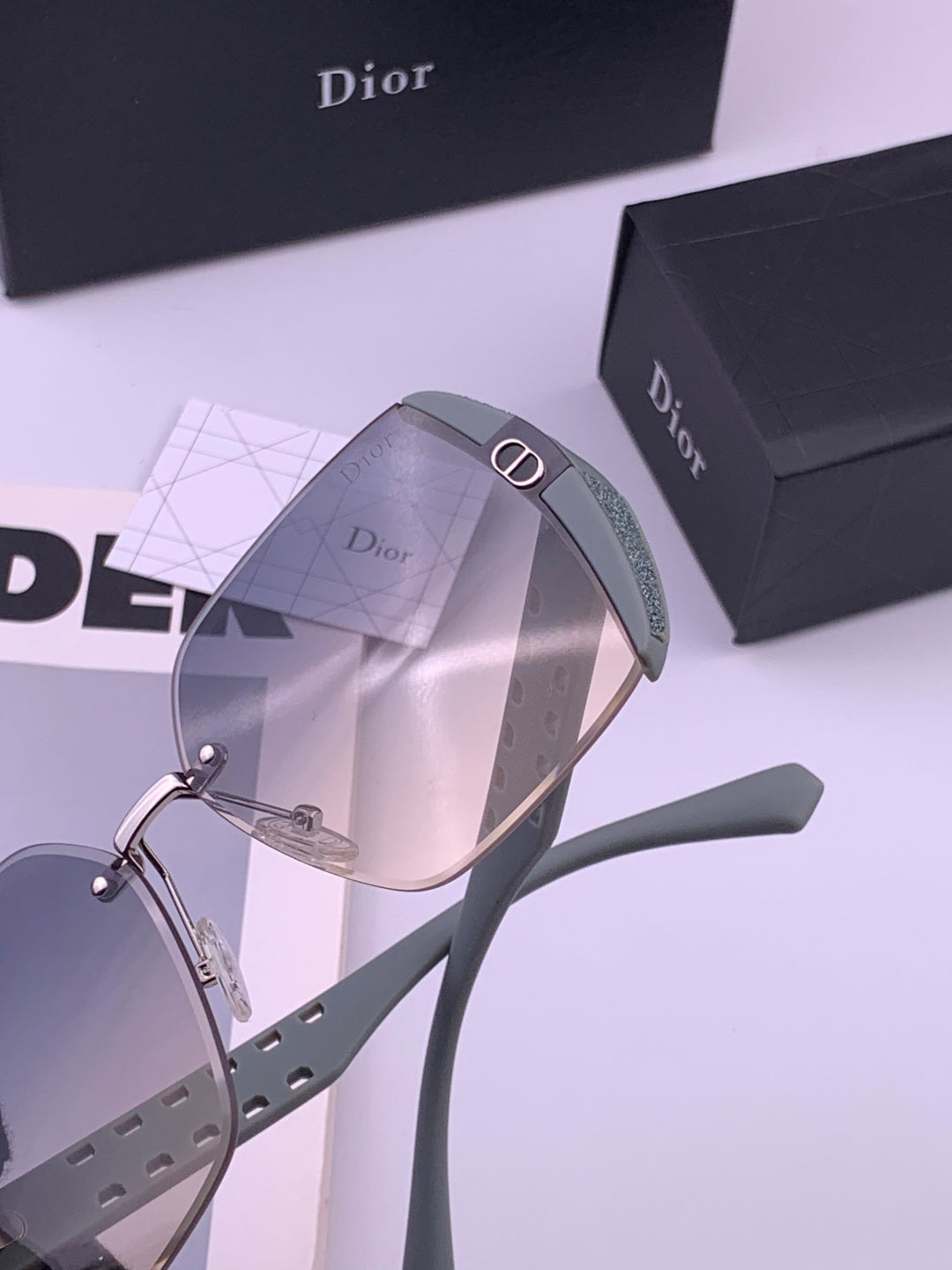Dior CD5296 Square Gold Lens Sunglasses for Women - 371899 - detail image 5