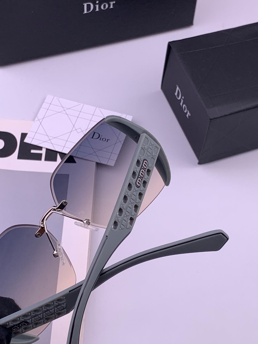 Dior CD5296 Square Gold Lens Sunglasses for Women - 371899 - detail image 4