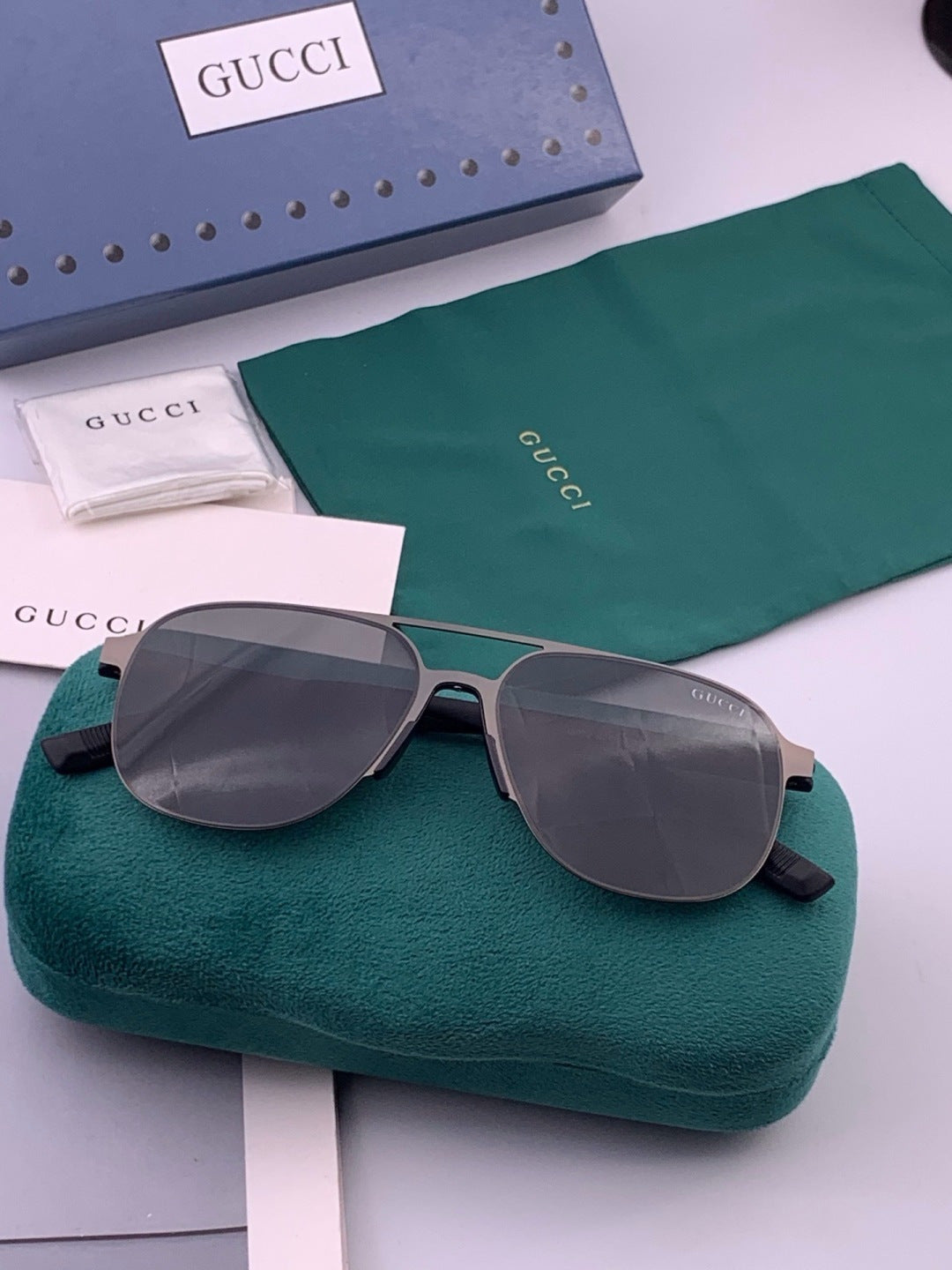 Gucci G2807 Polarized Aviator Black Lens Sunglasses for Men - 371623 - detail image 5