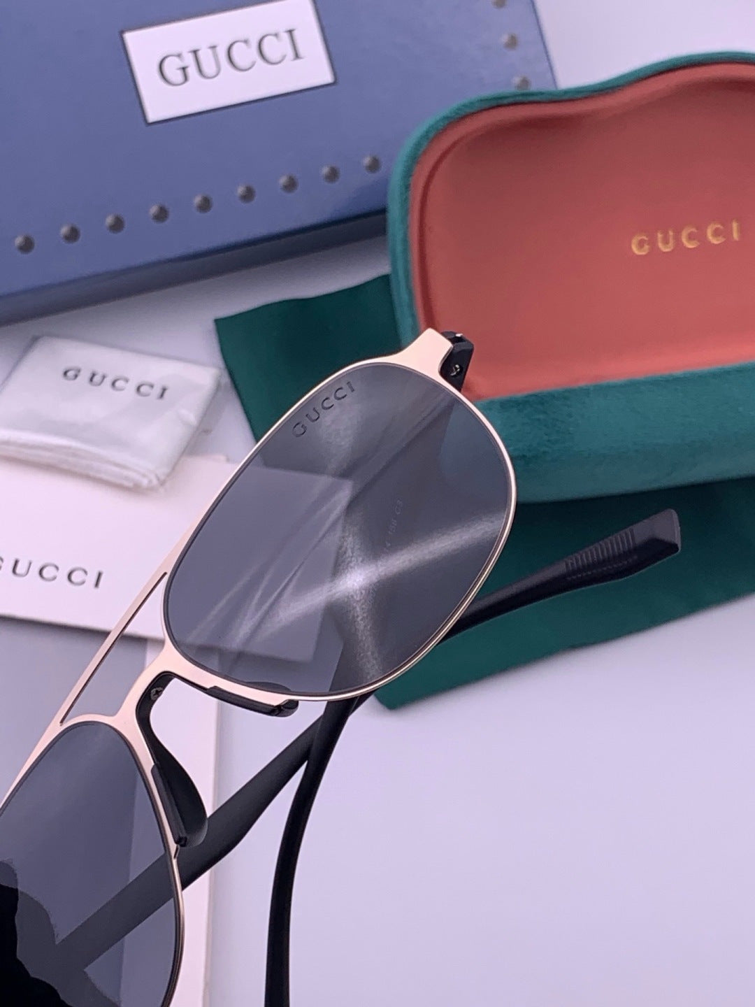 Gucci G2807 Polarized Aviator Black Lens Sunglasses for Men - 371624 - detail image 5