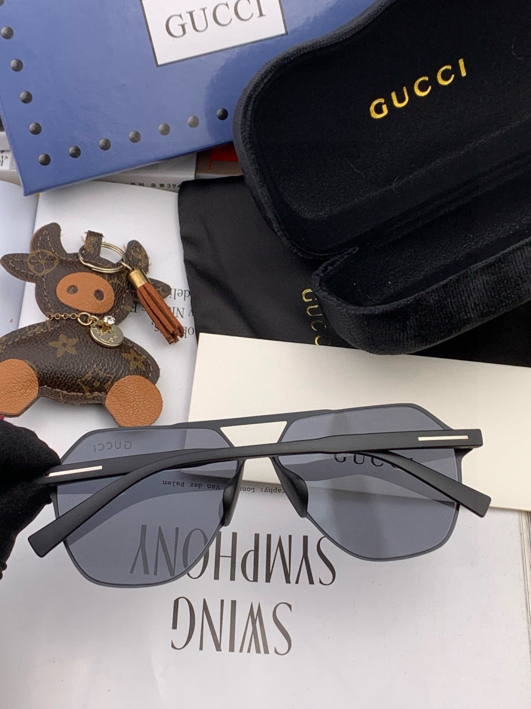 Gucci G3807 Polarized Aviator Brown Lens Sunglasses for Men - 371596 - detail image 6