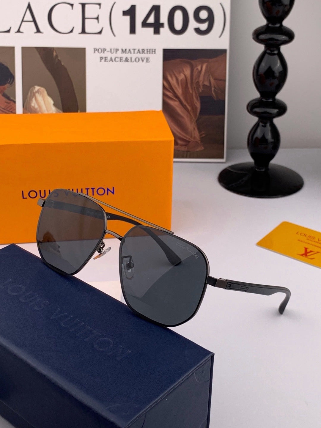 Gucci G3807 Polarized Aviator Gold Lens Sunglasses for Men - 371598 - detail image 3